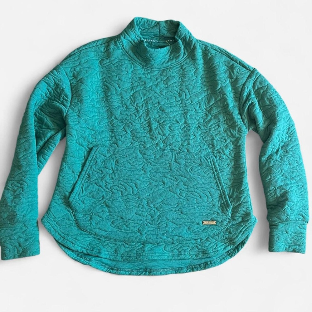 Turquoise quilted sweater